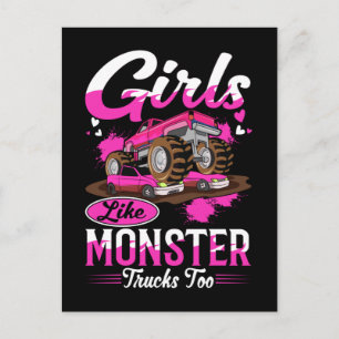 Cartão Postal Amantes de Monster Trucks femininos Monster Truck