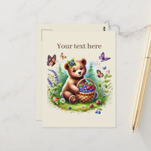 Cartão Postal Amantes de os animais personalizáveis bonitos