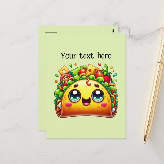 Cartão Postal Amantes de taco bonitos personalizam (Frente/Verso In Situ)