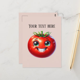 Cartão Postal Amantes de tomate bonitos adicionam mensagem