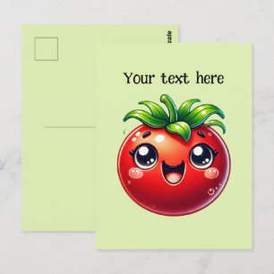 Cartão Postal Amantes de tomate bonitos personalizam