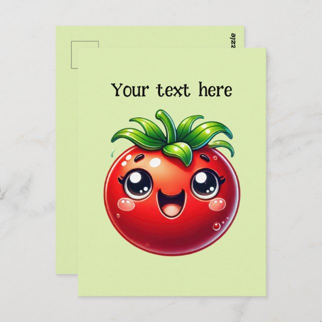Cartão Postal Amantes de tomate bonitos personalizam (Frente/Verso)