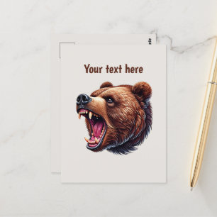 Cartão Postal Amantes de ursinhos fofos personalizáveis