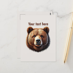 Cartão Postal Amantes de ursos bonitos, personalizáveis