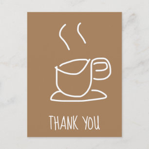 Cartão Postal Amantes do Chá Amantes do Café moderno obrigado