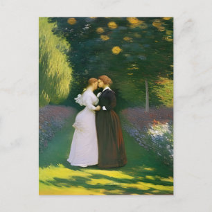 Cartão Postal Amantes lésbicas de Monet