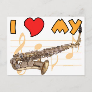 Cartão Postal Amar Meu Sax