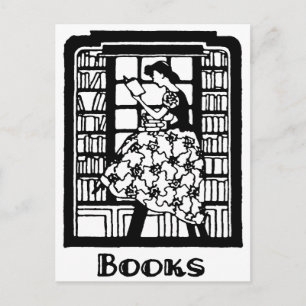 Cartão Postal Amar para ler livros