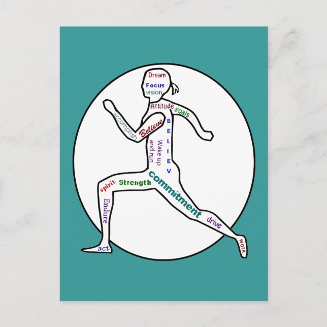 Cartão Postal Amar Rodar Palavras Motivacionais para Cantos (Frente)