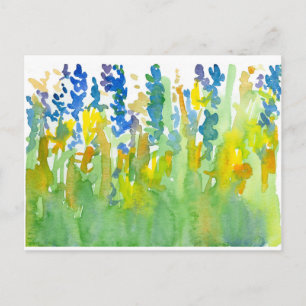 Cartão Postal Amarelo Amarelo Amarelo-Sol Real Flores Selvagens