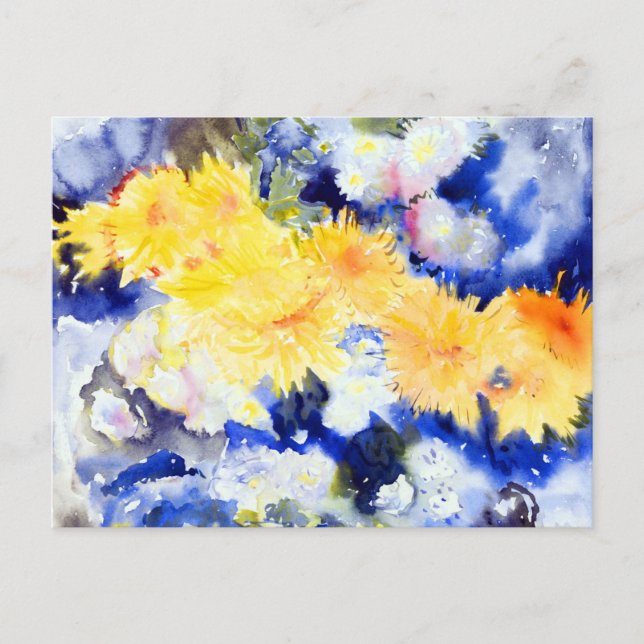 Cartão Postal Amarelo e azul por Charles Demuth (Frente)