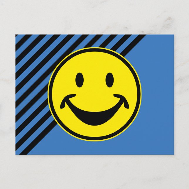 Cartão Postal Amarelo engraçado e listras + seu traseiro. & idei (Frente)