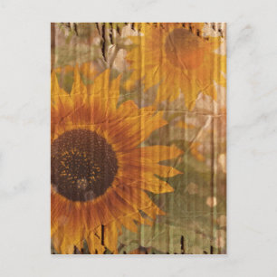 Cartão Postal Amarelo-girassol-de-cartolina