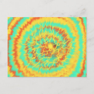 Cartão Postal Amarelo Laranja Aqua Culto Artístico 6 de janeiro 
