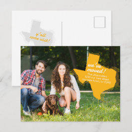 Cartão Postal Amarelo que movemos - Texas pontilhado movendo-se