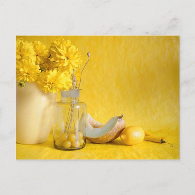 Cartão Postal Amarelo Sunny (Frente)