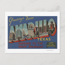 Cartão Postal Amarillo, Texas (Coração da Pan-Handle)