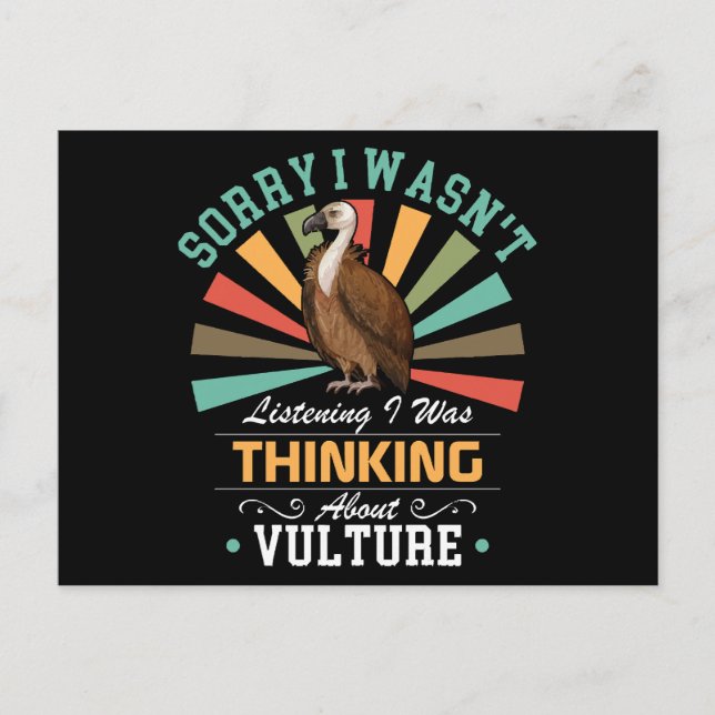 Cartão Postal Amas de urubu Desculpe não estar ouvindo que eu er (Frente)