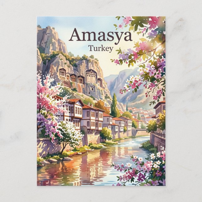 Cartão Postal Amasya Turquia (Frente)