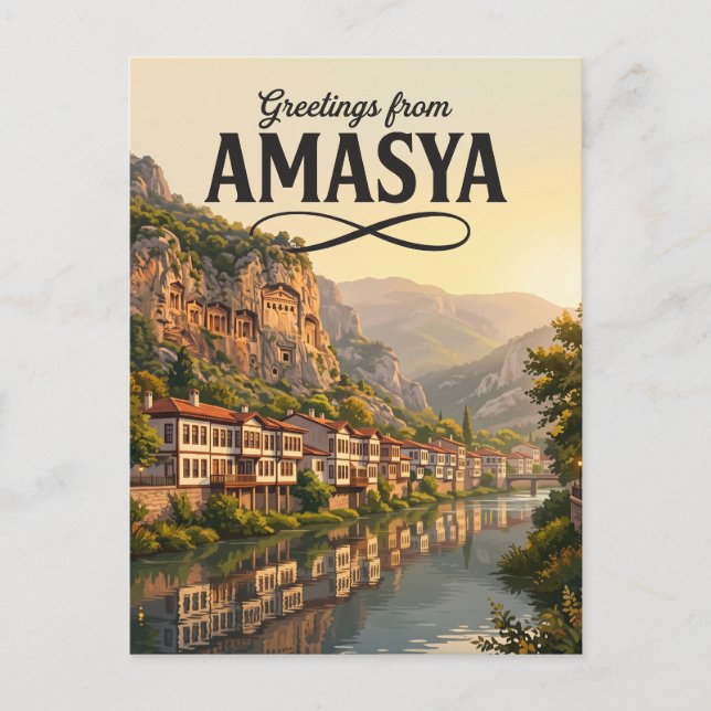 Cartão Postal Amasya Turquia (Frente)