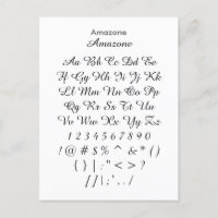 Amazona - Folha de Amostra de Fontes Zazzle
