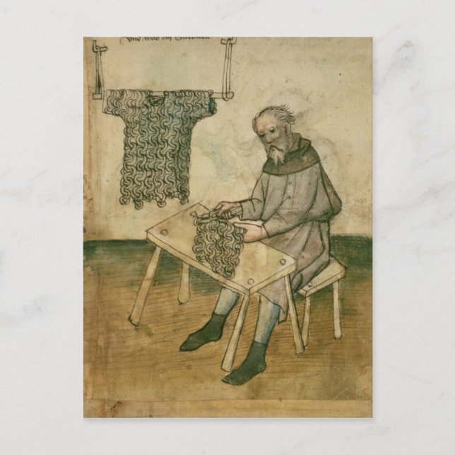 Cartão Postal Amb 3172 Armorer Fazer a Hauberk (Frente)