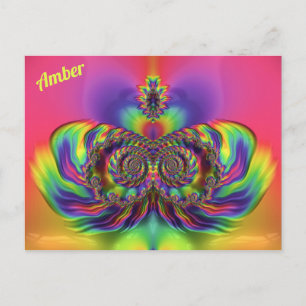 Cartão Postal ÂMBAR ~ Padrão de Design 3D ~ Múltiplas Cores