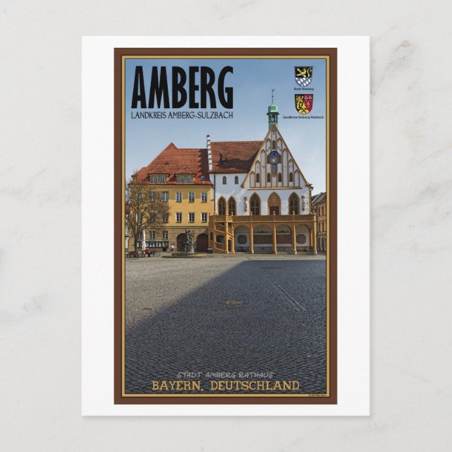 Cartão Postal Amberg - Rathaus (Frente)