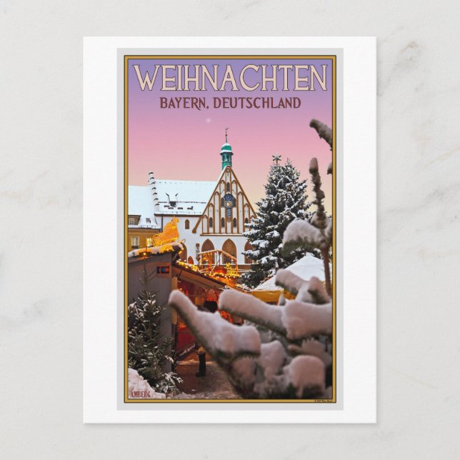 Cartão Postal Amberg - Weihnachten Bayern (Frente)