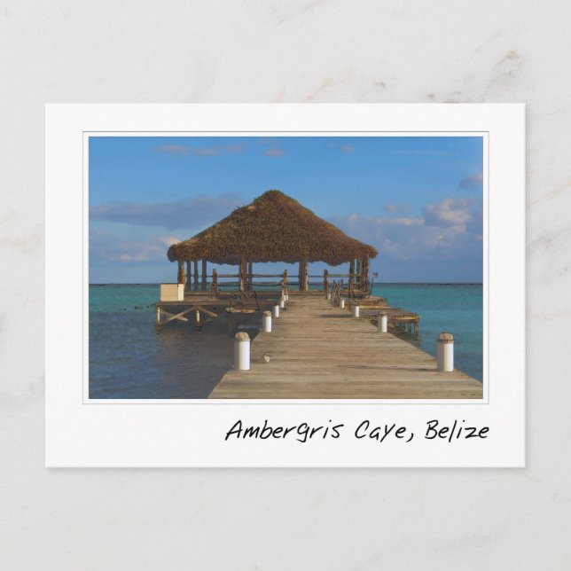 Cartão Postal Ambergris Caye Belize Viagem Destino (Frente)