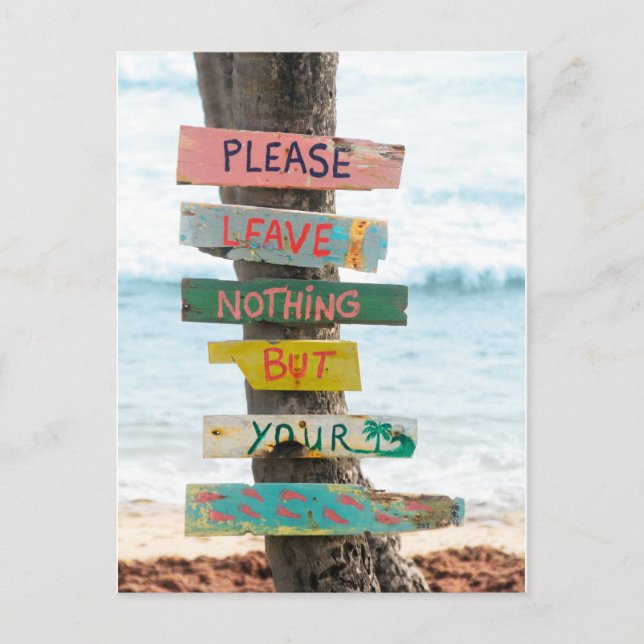 Cartão Postal Ambiente deixa apenas passados Barbados (Frente)