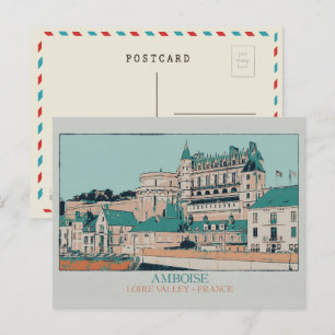Cartão Postal Amboise castau no vale do Loire, França