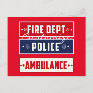 Cartão Postal Ambulância da Polícia de Fogo Thunder_Cove