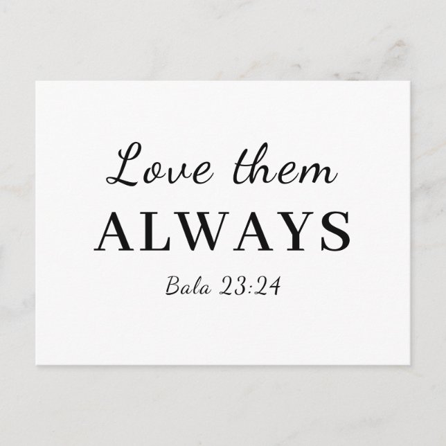 Cartão Postal Ame-os de Qualquer Forma Luke 23:34 Design (Frente)