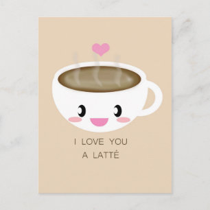 Cartão Postal Ame-te um Cartão-postal Latté