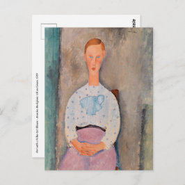 Cartão Postal Amedeo Modigliani - Garota com uma blusa Polka-Dot