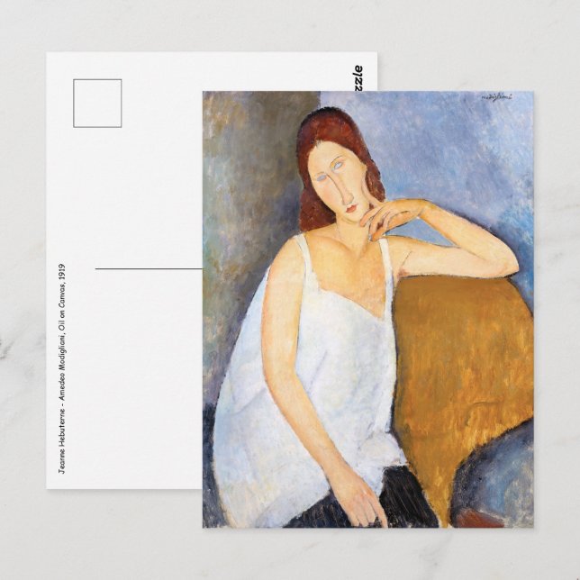 Cartão Postal Amedeo Modigliani - Jeanne Hebuterne (Frente/Verso)