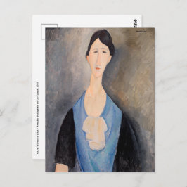Cartão Postal Amedeo Modigliani - Jovem Mulher de Azul