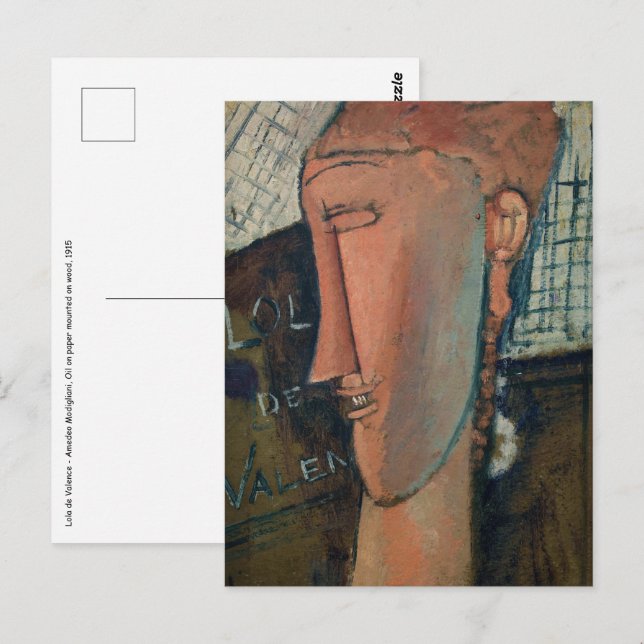 Cartão Postal Amedeo Modigliani - Lola de Valence (Frente/Verso)