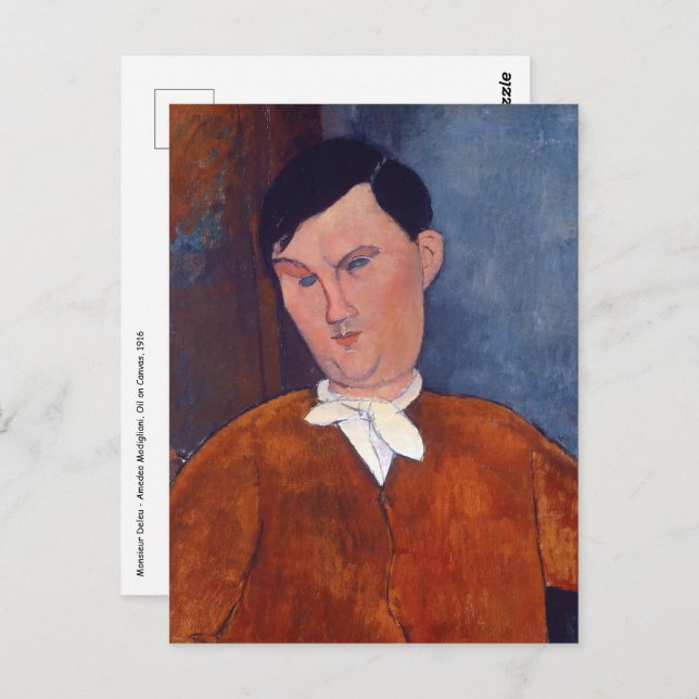 Cartão Postal Amedeo Modigliani - Monsieur Deleu (Frente/Verso)