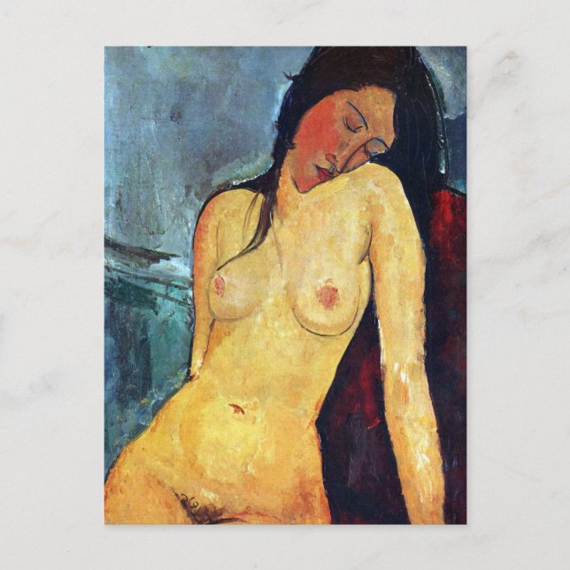Cartão Postal Amedeo Modigliani - Mulher Assentada (Frente)