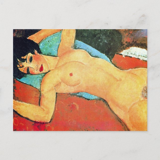 Cartão Postal Amedeo Modigliani - Mulher Reclinada (Frente)