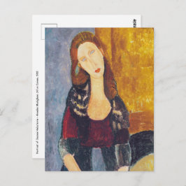 Cartão Postal Amedeo Modigliani - Retrato Jeanne Hebuterne #2