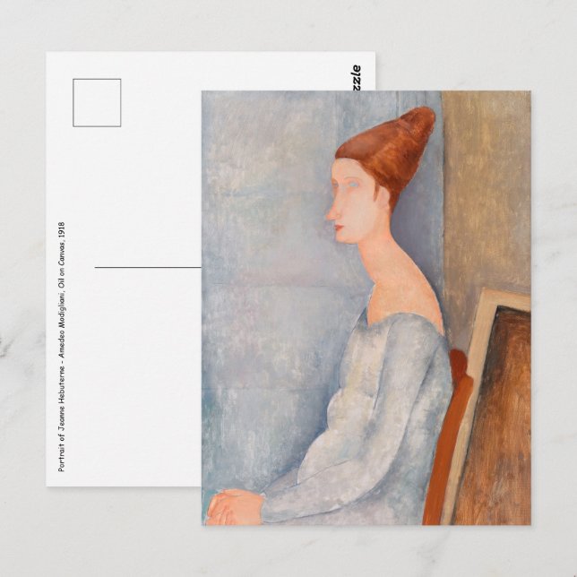 Cartão Postal Amedeo Modigliani - Retrato Jeanne Hebuterne #3 (Frente/Verso)