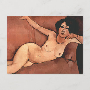 Cartão Postal Amedeo Modigliani Woman Em Um Sofá