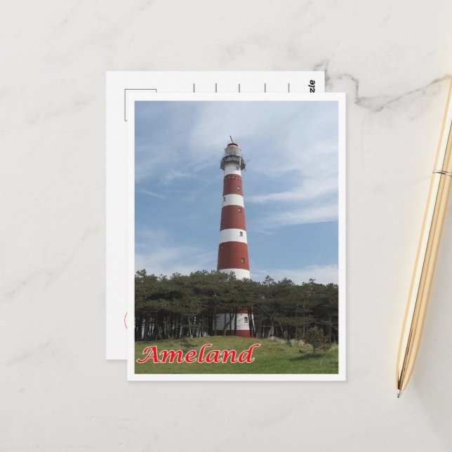 Cartão Postal Ameland - Holanda - Ilhas Frísias - Farol - (Frente/Verso In Situ)