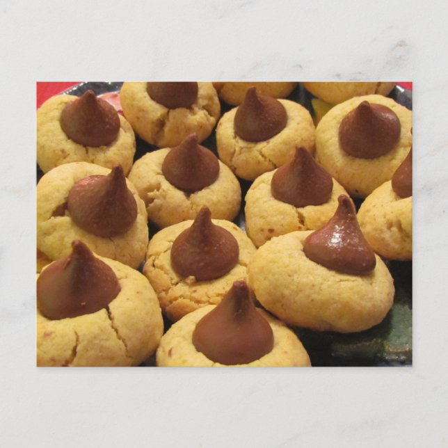 Cartão Postal Amendoim Manteiga Chocolate Queda Cookies (Frente)