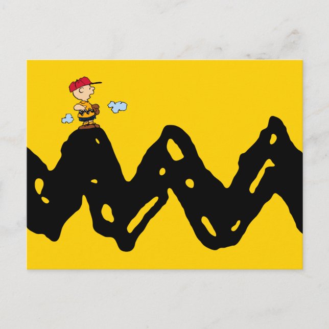 Cartão Postal Amendoins | Charlie Brown Baseball (Frente)