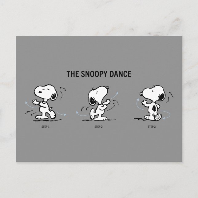 Cartão Postal Amendoins | Dança De Snoopy (Frente)