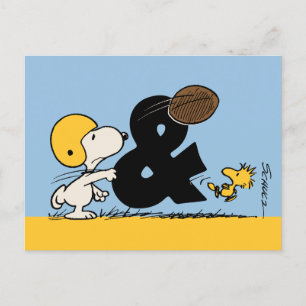 Cartão Postal Amendoins   Futebol Snoopy & Woodstock